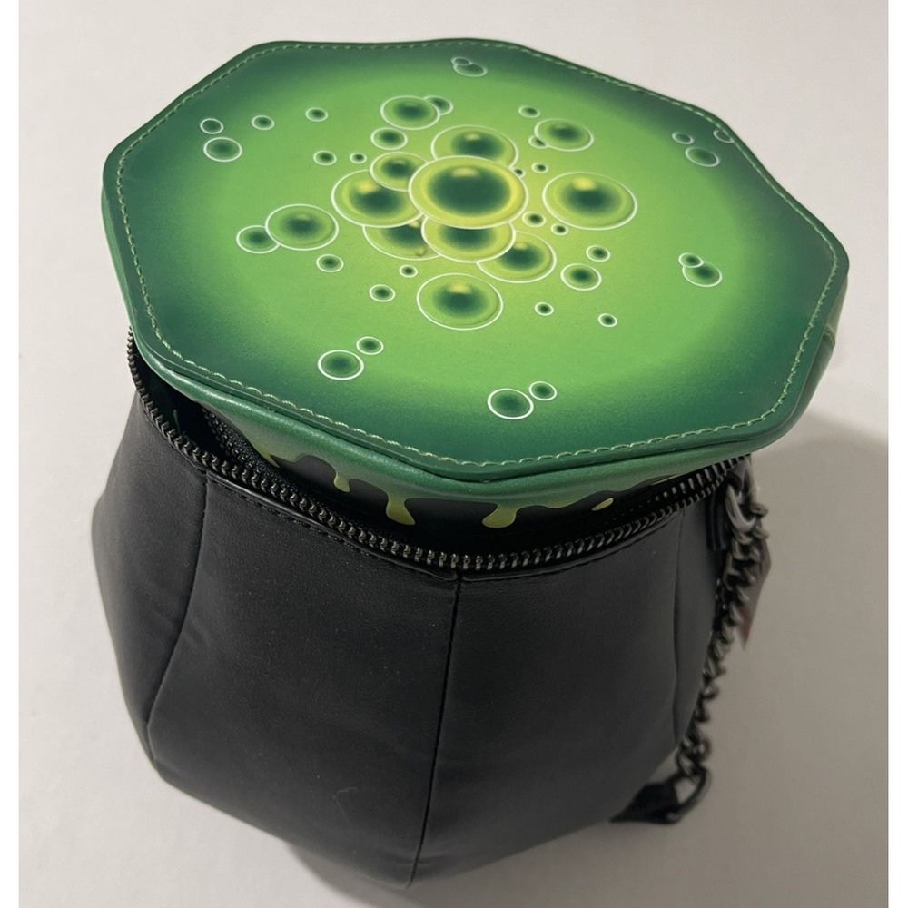 Mad Engine Cauldron Black Green Crossbody Purse Bag Viral Halloween Hocus Pocus